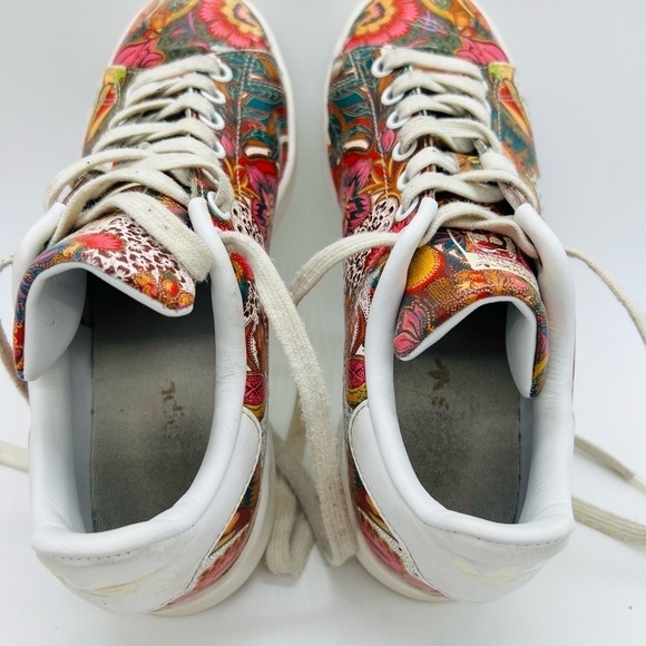ADIDAS STAN SMITH WOMENS COLORFUL FLORAL & FRUITY LACE UP LEATHER SNEAKERS SZ 7 - Picture 10 of 15